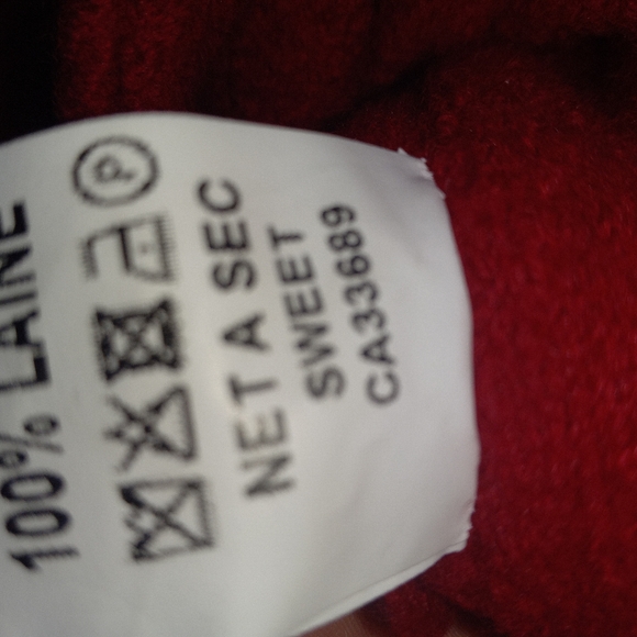 Eva Tralala Paris Red Hooded Wool Coat - Picture 6 of 7